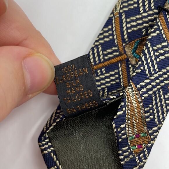 Boat oar 100% silk Audrey Buckner necktie - Picture 3 of 5